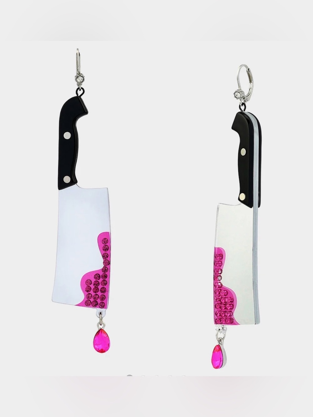 Betsey Johnson CLEAVER LEVERBACK EARRINGS PINK